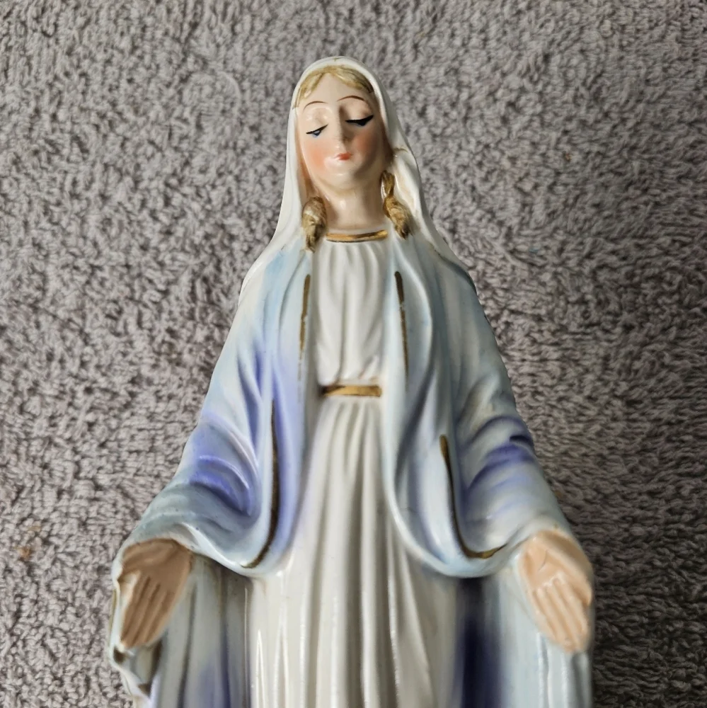 Vintage Lefton Japan Virgin Mary Madonna Figurine Planter